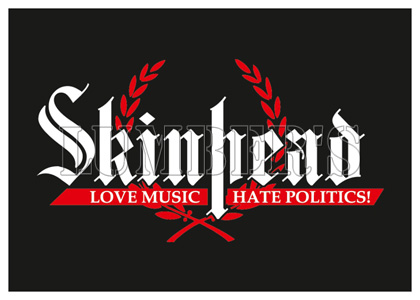 Aufkleber Skinhead Love Music Hate Politics -AKSINLOVE