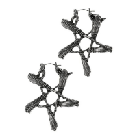 Ohrringe Hexe Besen Pentagramm -RestEarrBroomPe