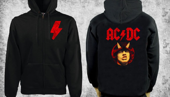 AC/DC - Angus Portrait - černá pánská mikina na zip