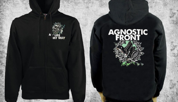AGNOSTIC FRONT - My Life - schwarzer Herren-Reißverschluss-Hoodie