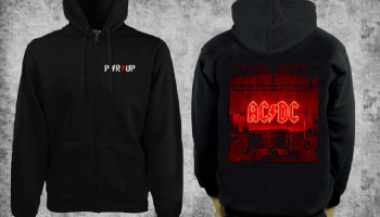 AC/DC - Power Up - schwarze Herren-Kapuzenjacke mit Reißverschluss