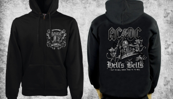 AC/DC - Hells Bells - černá pánská mikina na zip