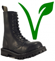 STEEL boty 10 oček černé veganské