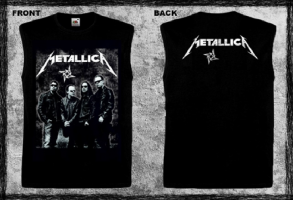 METALLICA - Band - schwarzes Herren-T-Shirt ärmellos