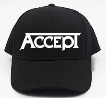 ACCEPT - Logo - černá kšiltovka