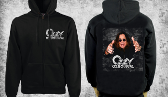 OZZY OSBOURNE - Portrait - schwarze Herren-Kapuzenjacke mit Reißverschluss