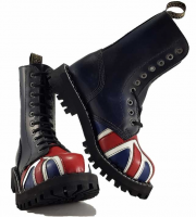 STEEL boty 10 oček britské vlajky