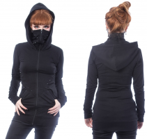 Gotická mikina s kapucí Chemical Black - EthelHood