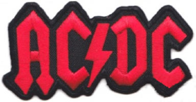 AC/DC - Red Black Logo - nažehlovací nášivka