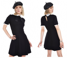 Jawbreaker lace dress with white Peter Pan collar - LDSDRA9356