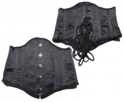 Corset/waist belt satin green Burleska - sxywaspg