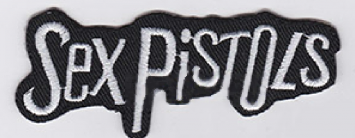 SEX PISTOLS - White Logo - nažehlovací nášivka