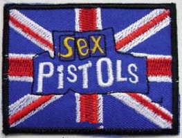 SEX PISTOLS - Logo na UK vlajce - nažehlovací nášivka