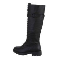 Damen Schnürstiefel - schwarz 8065-black