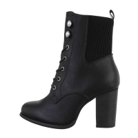 Damen Schnürstiefeletten - schwarz - 2897-black