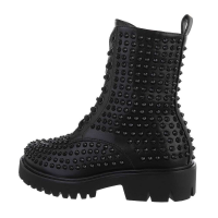 Damen Schnürstiefel - schwarz - LA-167-black