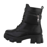 Damen Schnürstiefeletten - schwarz - RT56-black