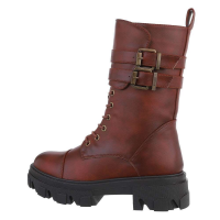 Damen Schnürstiefeletten - camel - 7549-camel