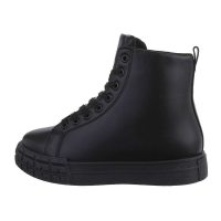 Damen High-Top-Sneaker - schwarz - D2108-black