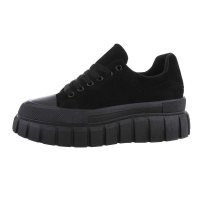 Damen Low-Top-Sneaker - komplett schwarz - 19305-allblack
