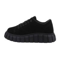 Damen Low-Top-Sneaker - komplett schwarz - AB1726-allblack