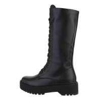 Damen Schnürstiefel - schwarz - LA-219-black