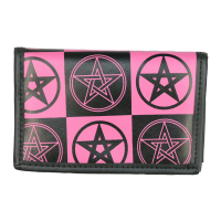 Pentagramm okkulter Aufdruck in Schwarz-Rosa