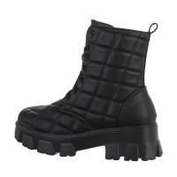 Damen Schnürstiefeletten - schwarz - GF193 - schwarz