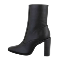 Damenstiefeletten mit hohem Absatz - schwarz - MVP308-black!SET