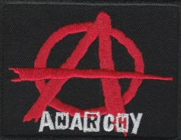 ANARCHY - Red A on Black - nažehlovací nášivka