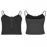 MARVELLA BLACK STRAPPY TOP - DT-679