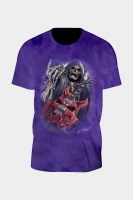 Tie-Dye Purple Rockstart Reaper Tričko