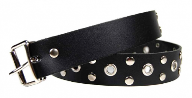 Eyelet rivets leather belt width approx. 4cm - LDG250