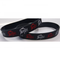 DEATH Bracelet - White Red Logo