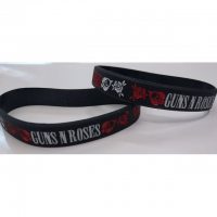 Náramek GUNS N ROSES - White Ace Skull & Rose And Red Logo