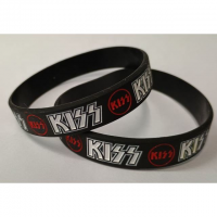 Náramek KISS - Red White Logo 2