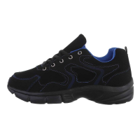 Pánská obuv pro volný čas - černáR.modrá - DJ-05-blackR.blue