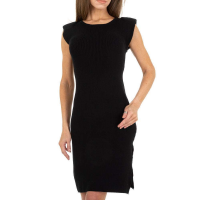 Dámské strečové šaty od velikosti JCL. Jedna velikost - černá - KL-03087-black