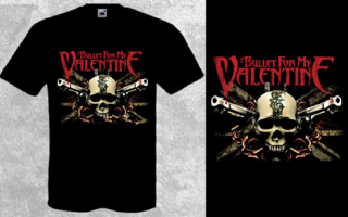 BULLET FOR MY VALENTINE - Skull - schwarzes Herren-T-Shirt
