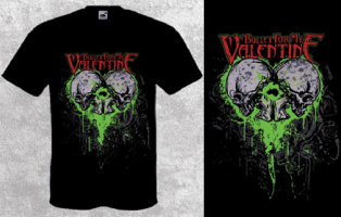 BULLET FOR MY VALENTINE - Double Skull - schwarzes Herren-T-Shirt