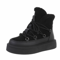 Damen-Schnürstiefeletten - Schwarz - 24882-black
