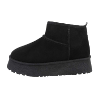 Dámské zimní kotníkové boty - černé - TA-236-black