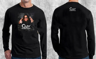 OZZY OSBOURNE - Portrait - schwarzes Herren-Langarmshirt