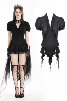 MEDUSA BLACK GOTHIC PLEATED LADIES SHIRT - IW112