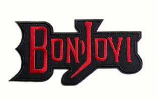 BON JOVI - Red Logo - nažehlovací nášivka
