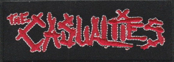 CASUALTIES - Red & Black Logo - nažehlovací nášivka