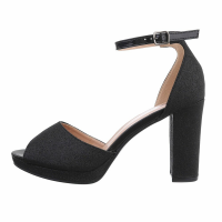 Damen-Sandalen - Schwarz - OK-37-blackSET