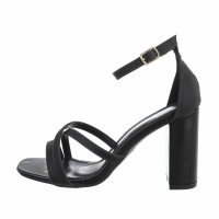 Damen-Sandalen - Schwarz - B1639-127-blackSET