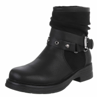 Damen-Stiefeletten mit hohem Absatz - Schwarz - 5537-blackSET