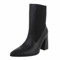 Damen-Stiefeletten mit hohem Absatz - Schwarz - 9H9P52-blackSET